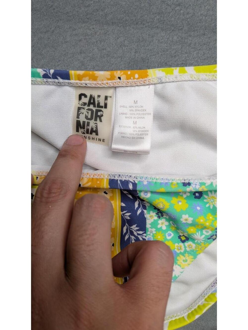 California Sunshine Bikini Set Womens S/M Floral Underwire Padded Swimwear - Picture 5 of 6